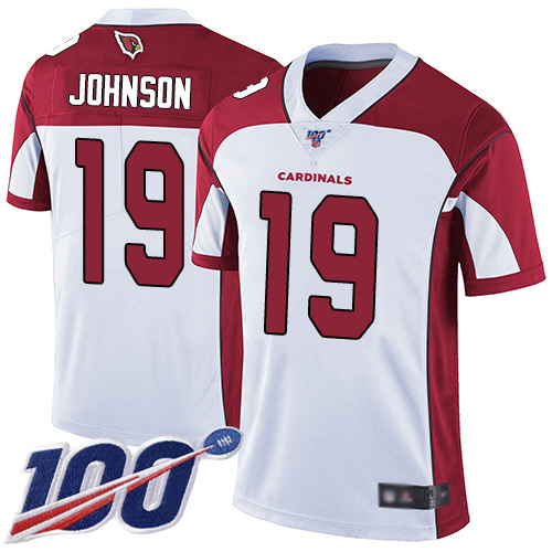 Arizona Cardinals Limited White Men KeeSean Johnson Road Jersey NFL Football #19 100th Season Vapor Untouchable->youth nfl jersey->Youth Jersey